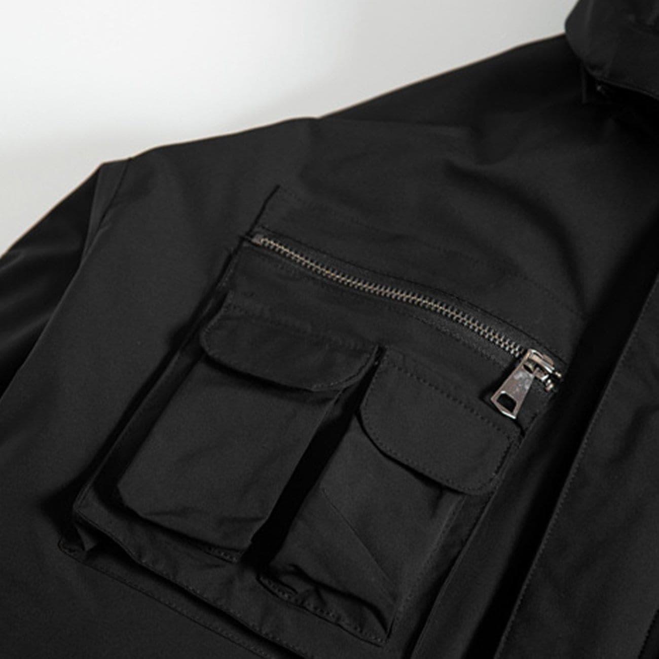 Removable Multi Pockets Winter Coat