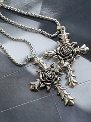 Rose Cross Necklace