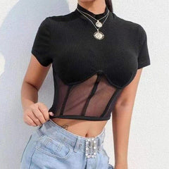 Translucent Short Sleeve T Shirt