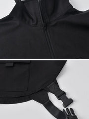 Zipper Buckle Cargo Vest