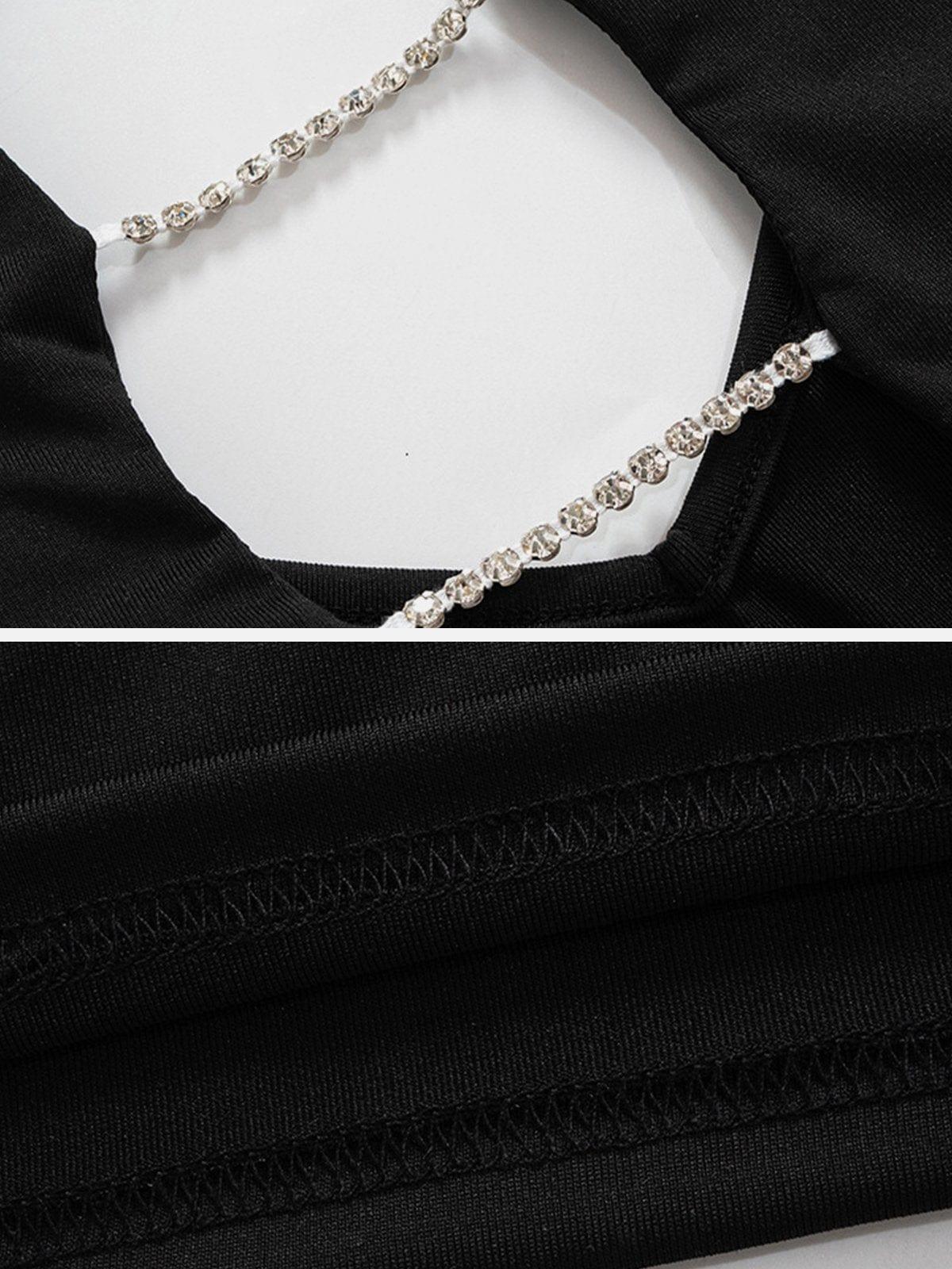 Solid Lace-Up Cutout Back Dress