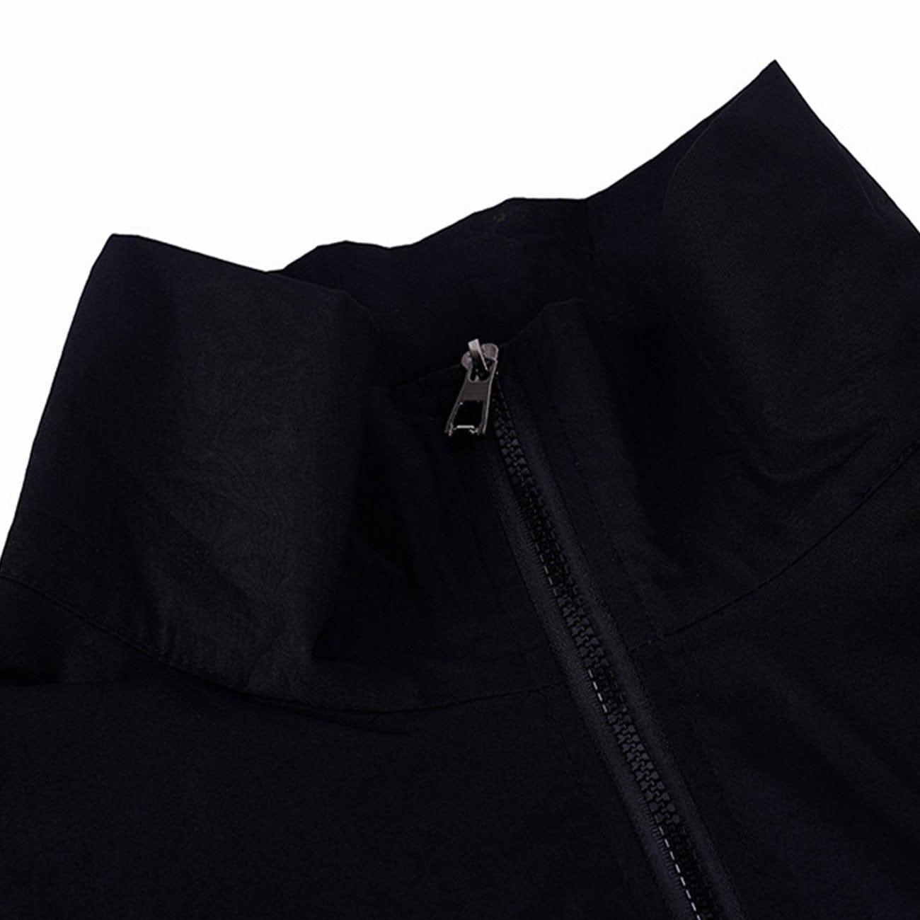 Turtleneck Drawstring Coat