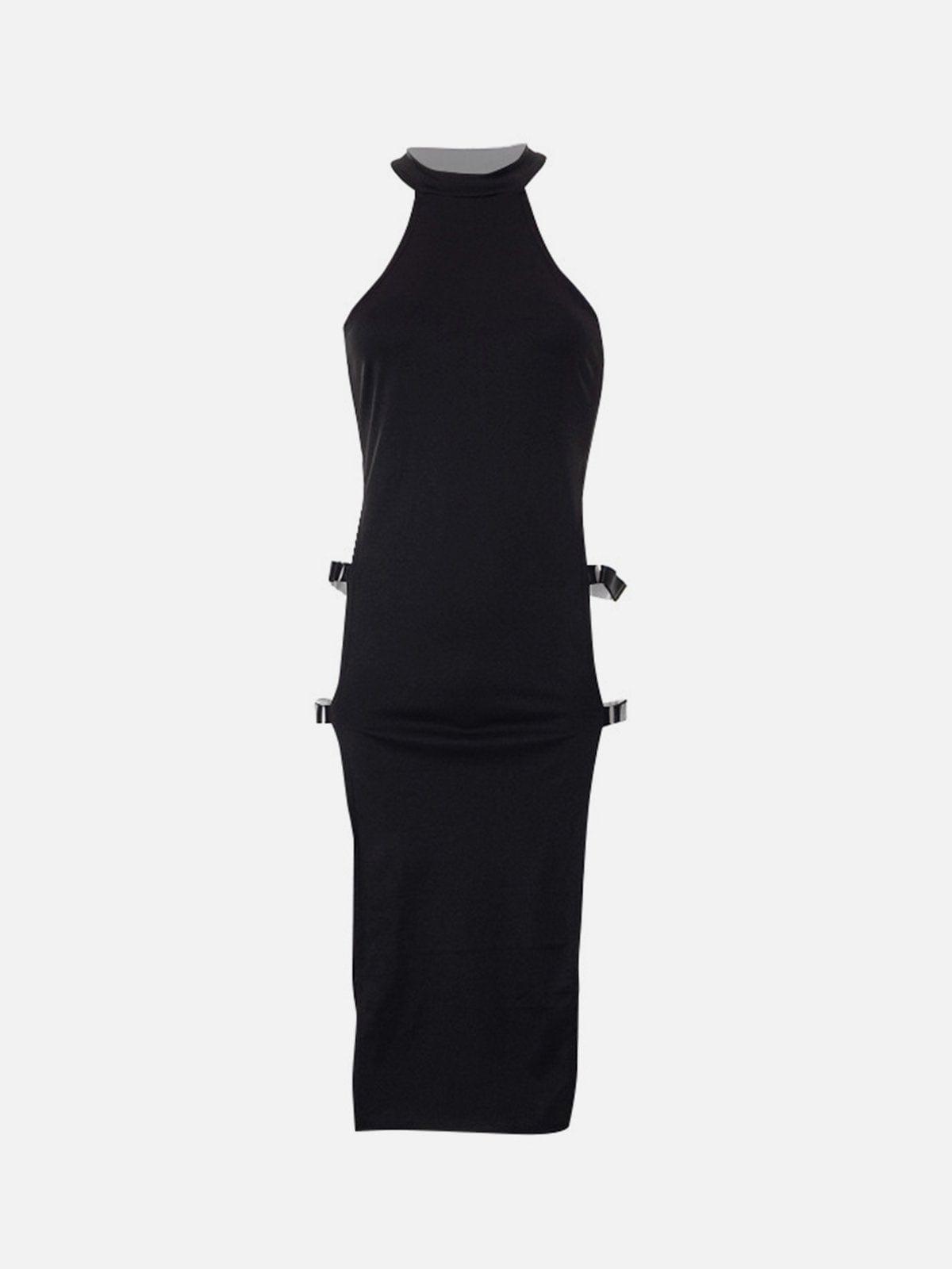 Hollow Side Slit Dress