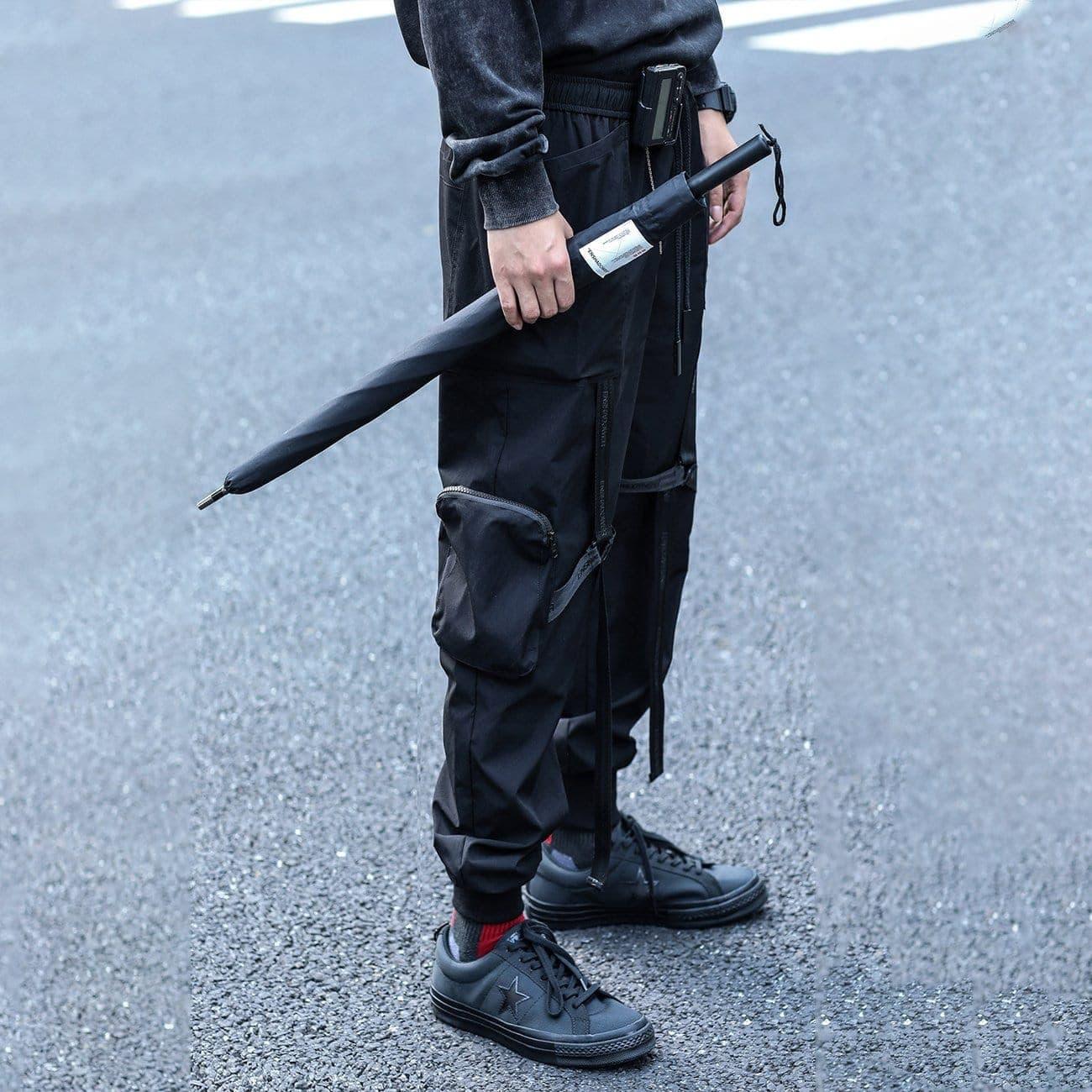 Combat Zipper Pockets Ribbons Cargo Pants