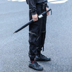 Combat Zipper Pockets Ribbons Cargo Pants