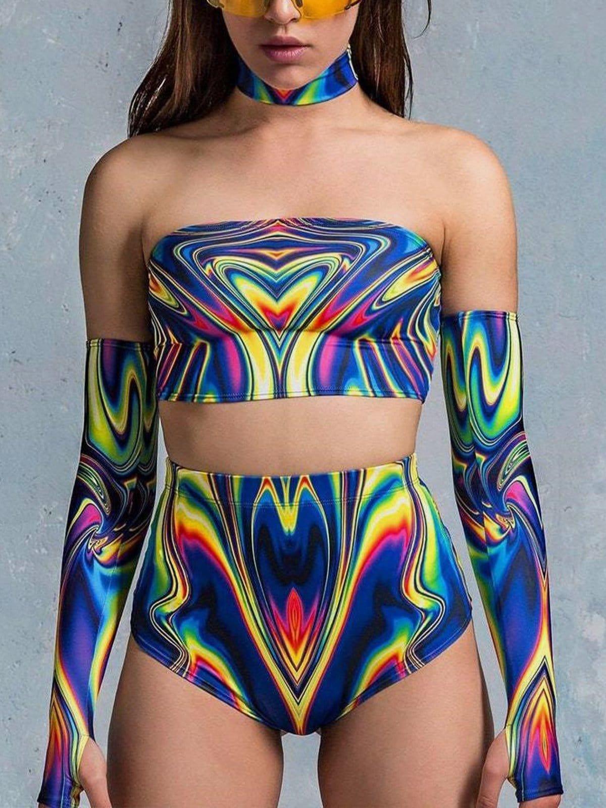 Abstract Print Suit