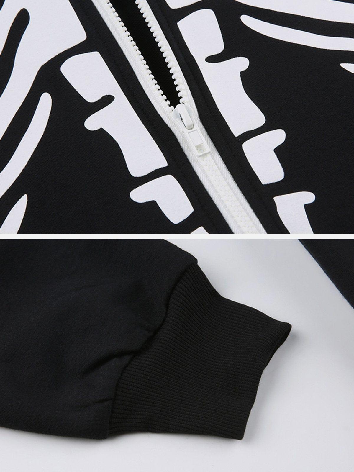 Butterfly Skeleton Print Hoodie