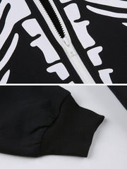 Butterfly Skeleton Print Hoodie