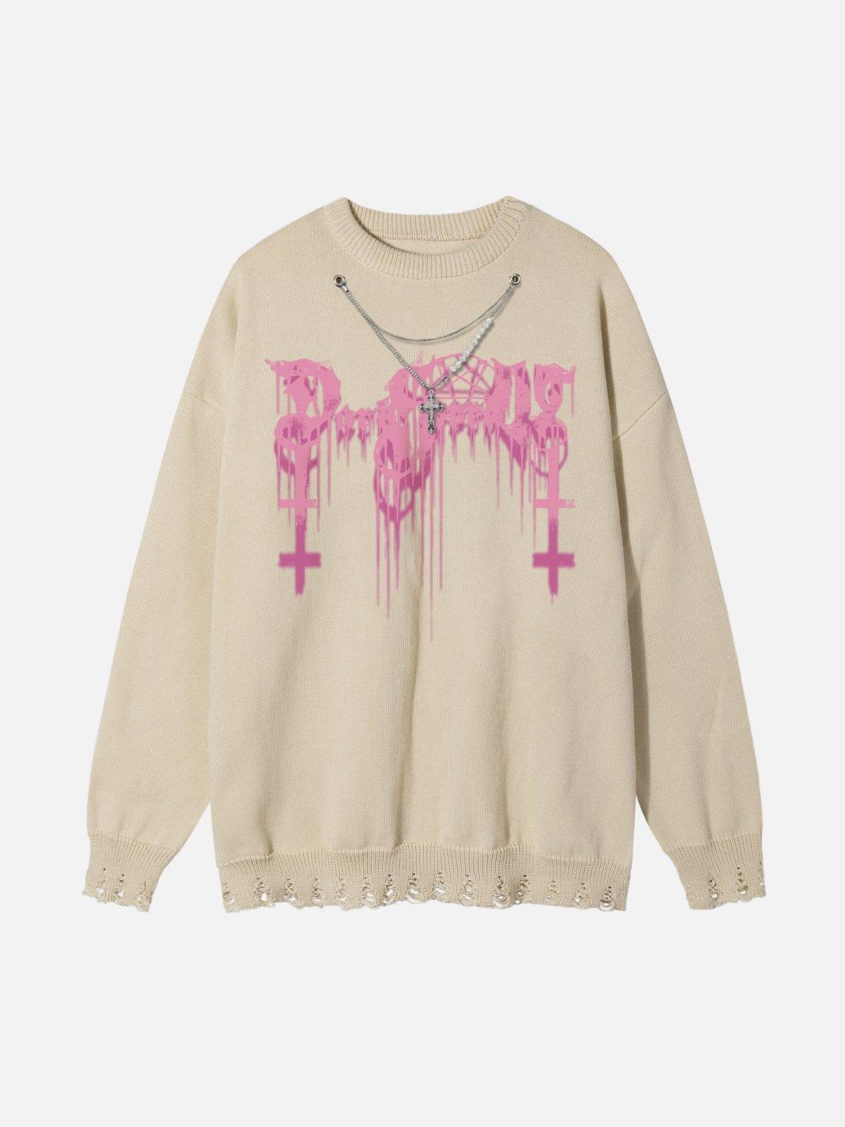 3D Gothic Alphabet Sweater