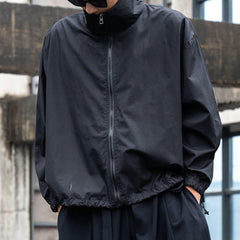Turtleneck Drawstring Coat