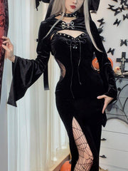 Hooded Split Dress Suit