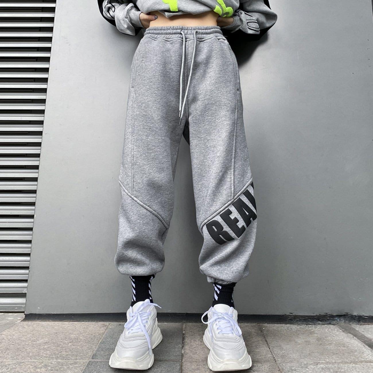 Asymmetry Print Harem Pants