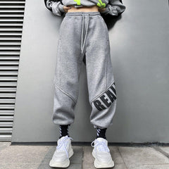 Asymmetry Print Harem Pants