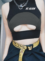 "KL ALLEN" Patchwork Hollow Vest