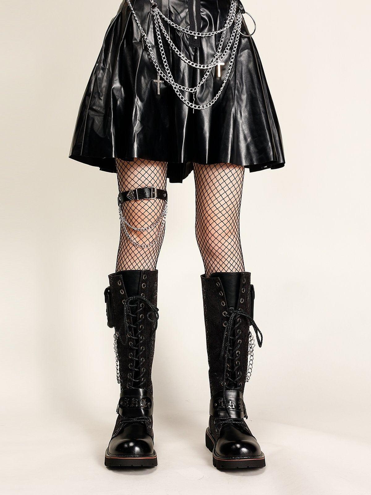 Rock Punk Chain Motorcycle Boots