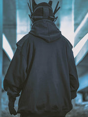 Patchwork Reflective Strip Hoodie