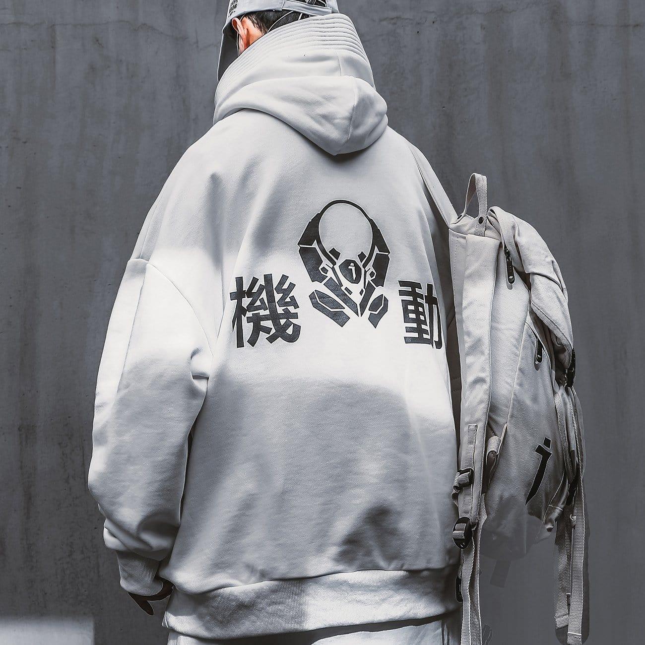 Function Embroidery Fish Mouth Hoodies