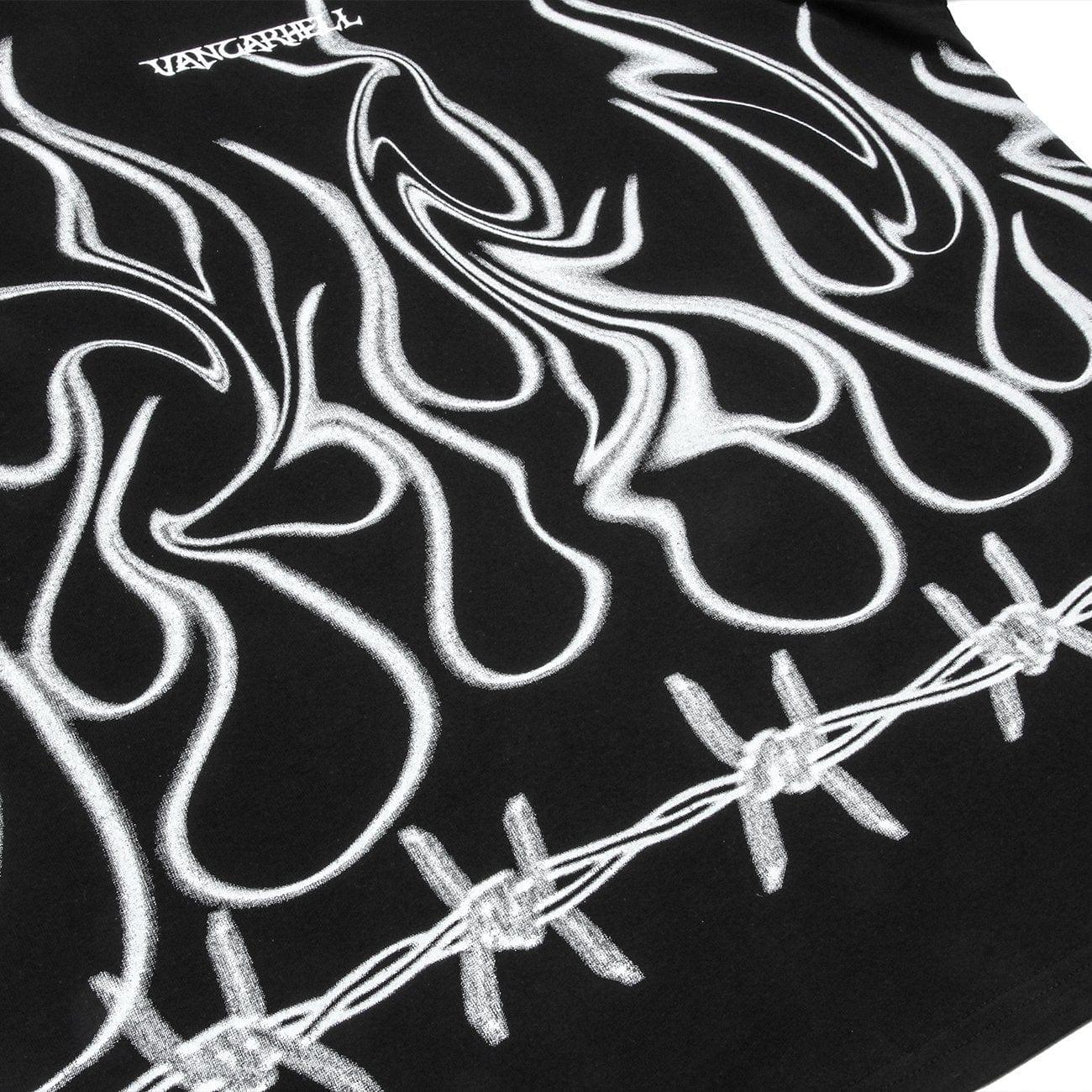 Thorn Fire Flame Cotton Oversized Sweatshirt