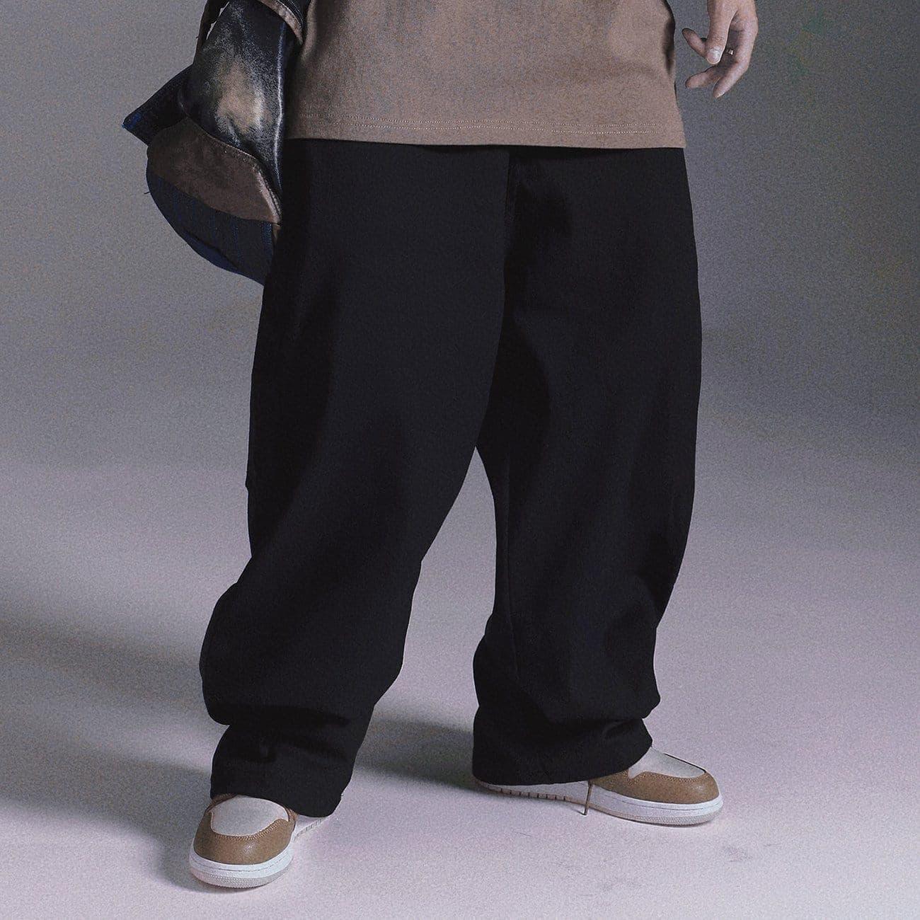 Solid Color Embroidery Pants