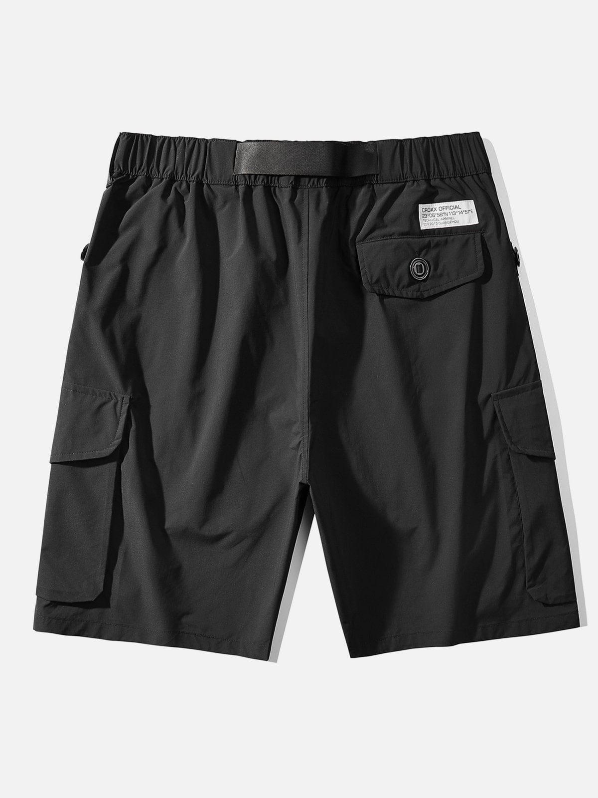 Personalized Belt Multi Pockets Shorts