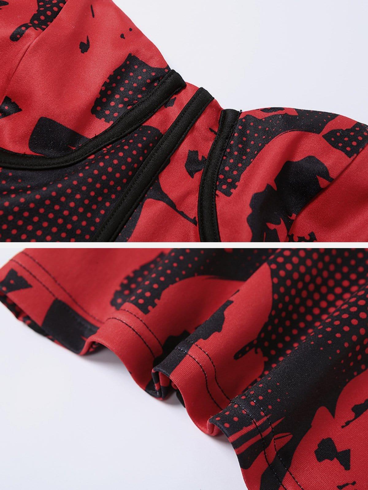 Slim Print Bandeau Vest