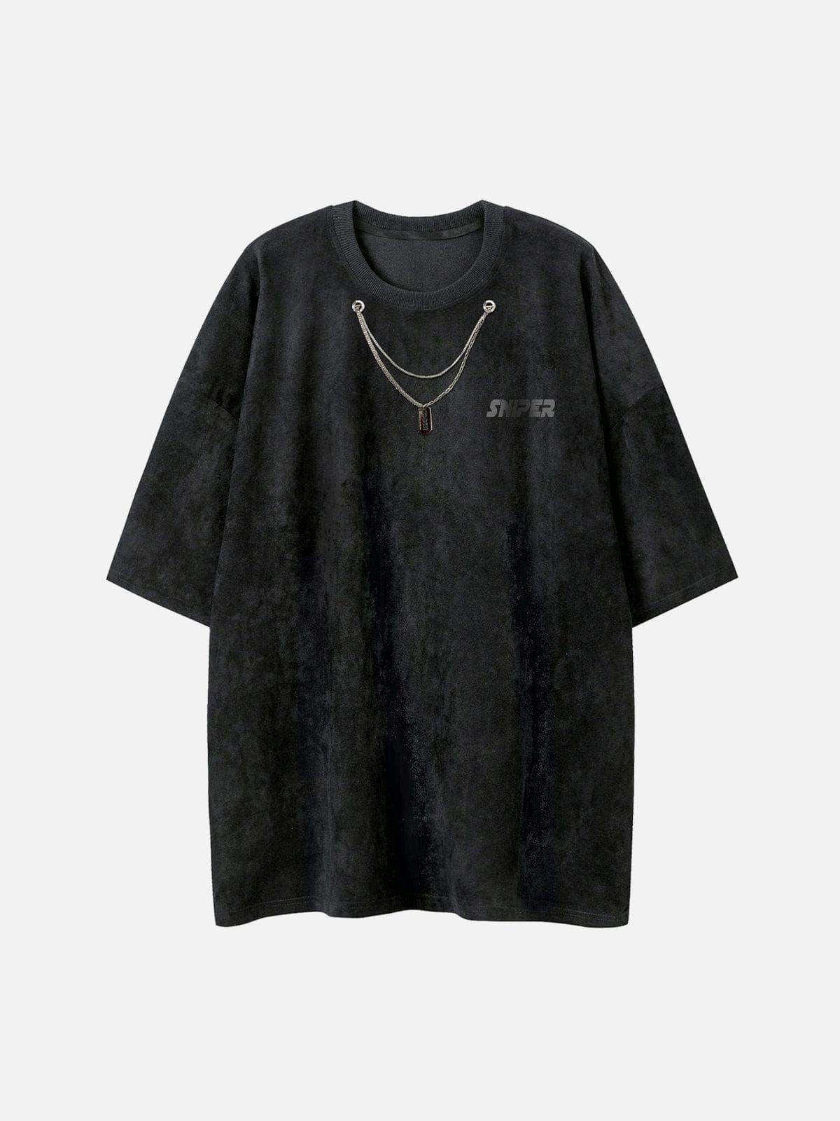 Skeleton Wings Chain Graphic Tee