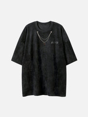 Skeleton Wings Chain Graphic Tee