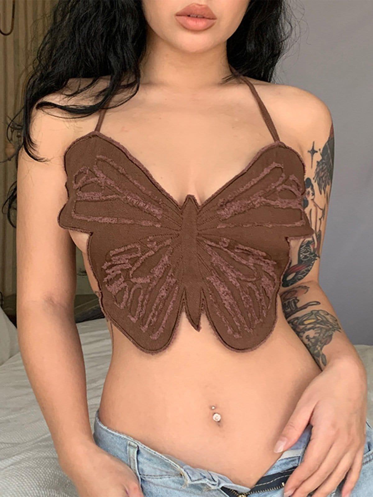 Sexy Butterfly Denim Vest