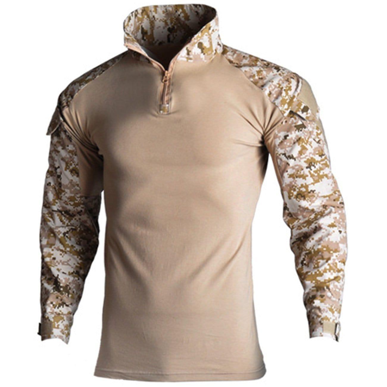 Camouflage Patchwork Tactical Combat Sweatshirt
