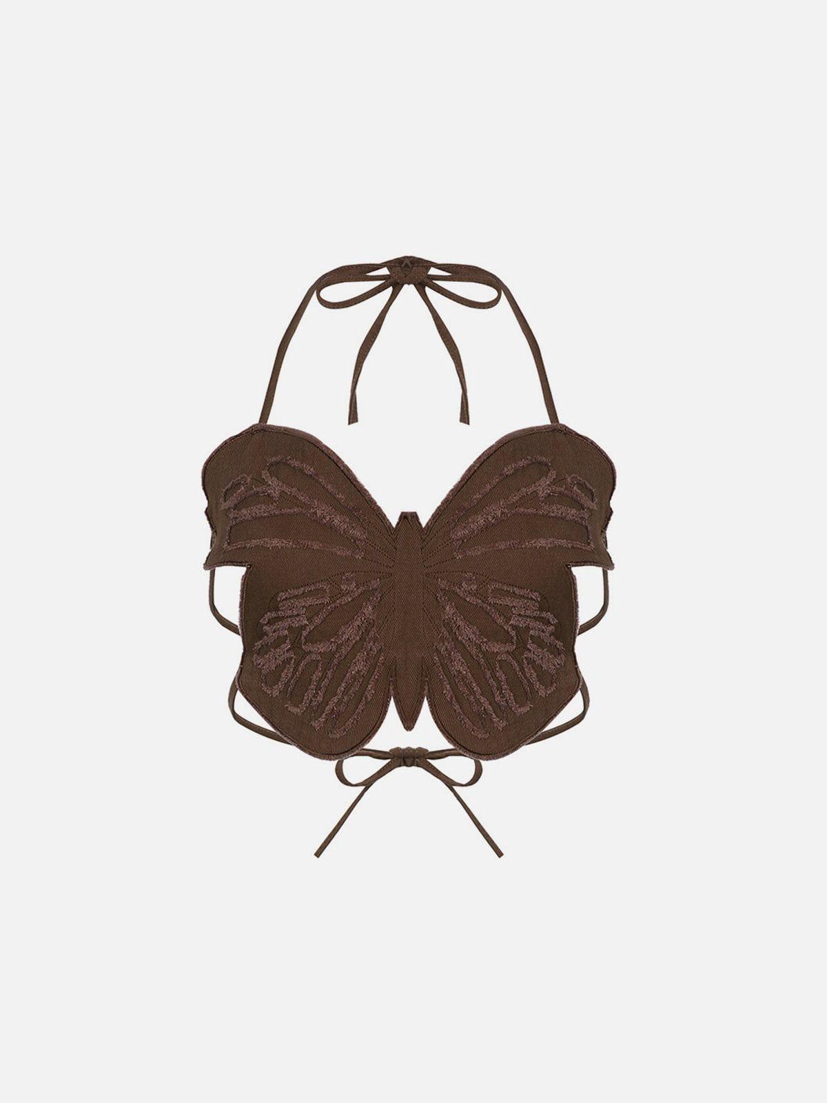 Sexy Butterfly Denim Vest
