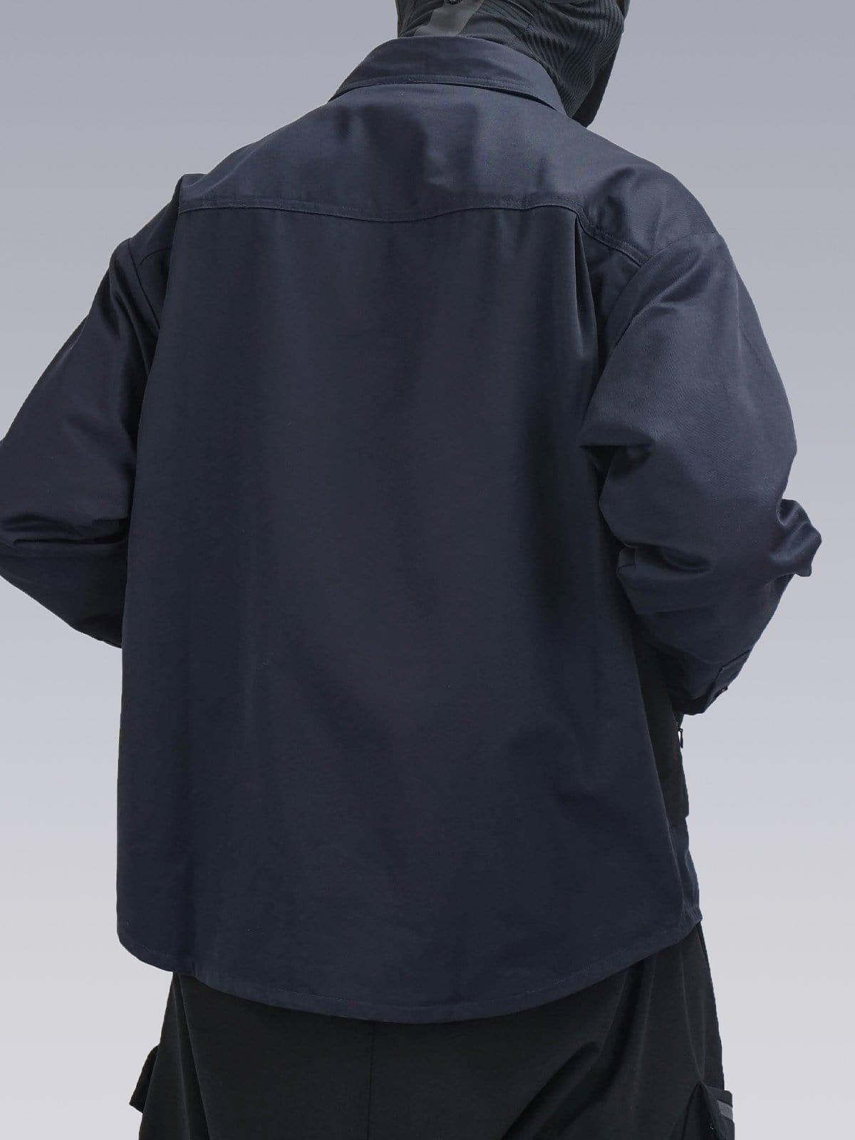 Patchwork Big Pockets Long Sleeve Shirt