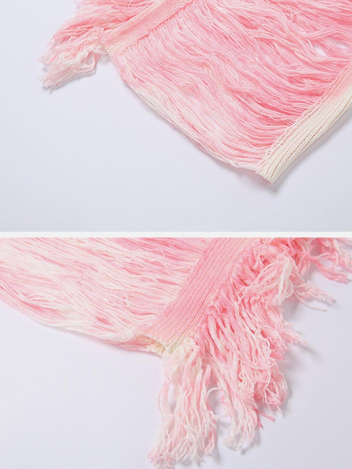 Hollow Hole Tassel Pants