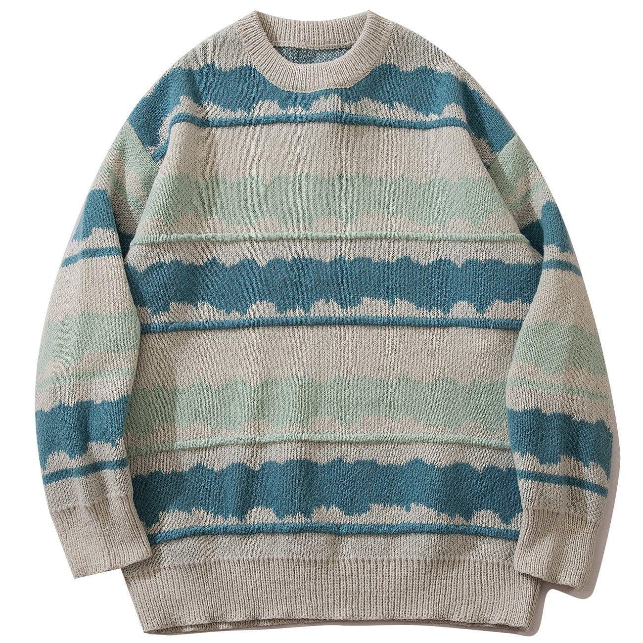 Small Daisy Pattern Knitted Sweater