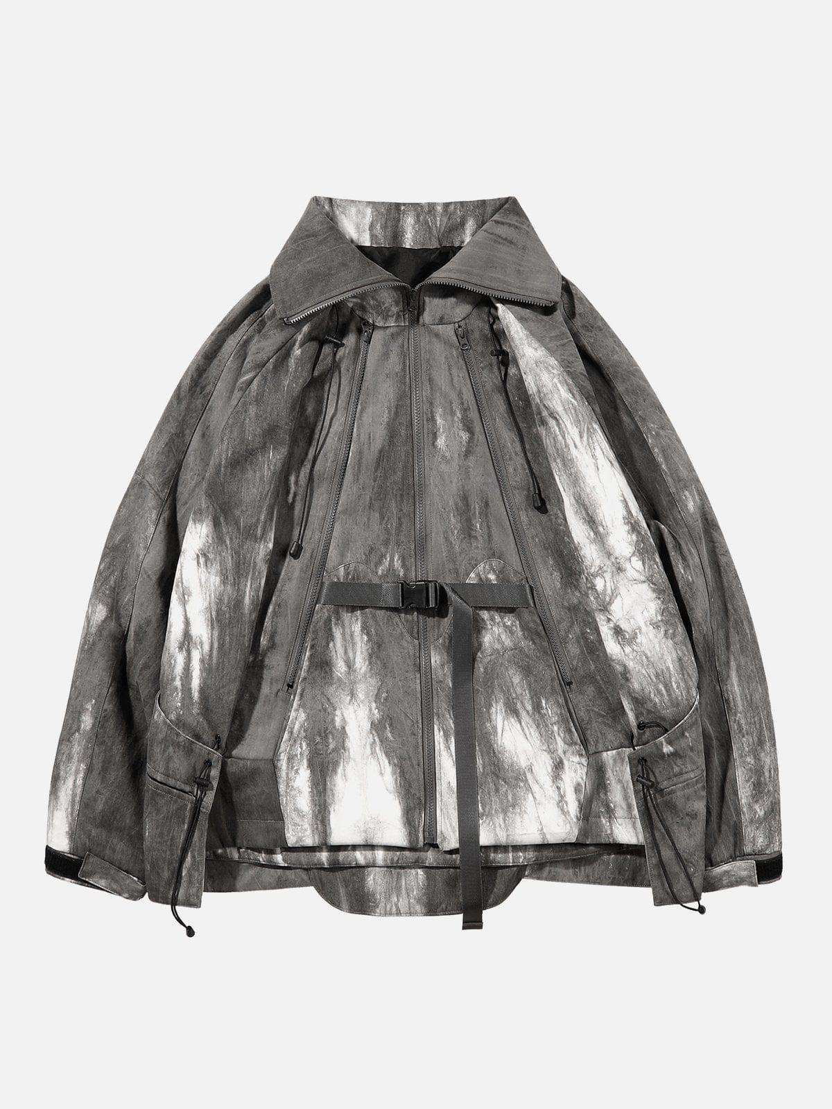 Zip Up Tie Dye Functional Jacket