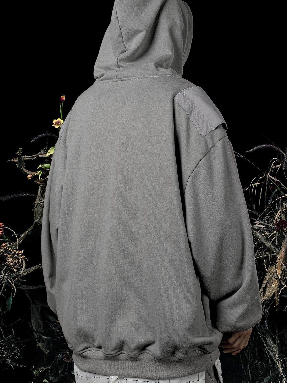 Patchwork Reflective Strip Hoodie