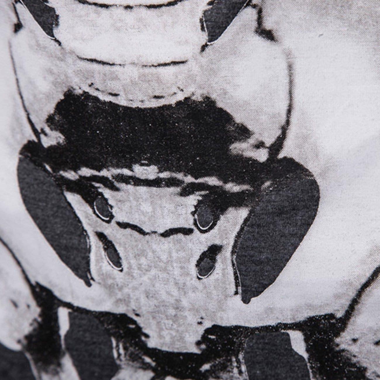 Ninja Skull Mask Print Hoodie