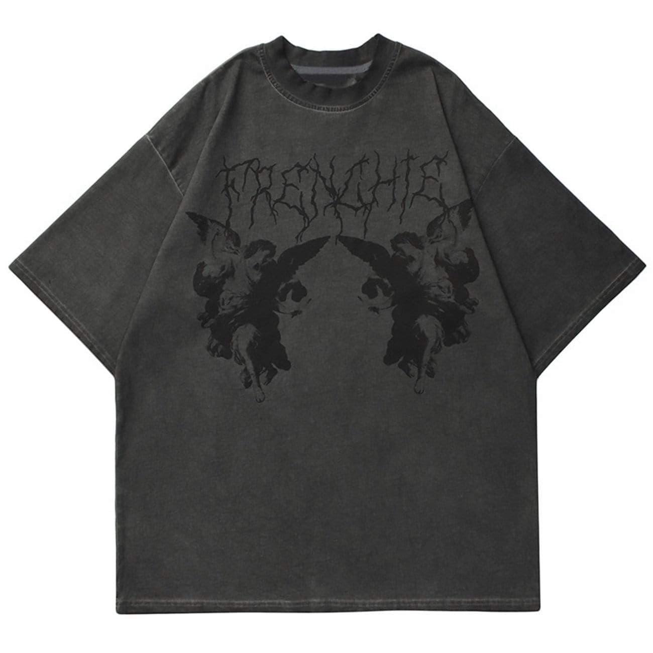 Dark Angel Print Washed Tee
