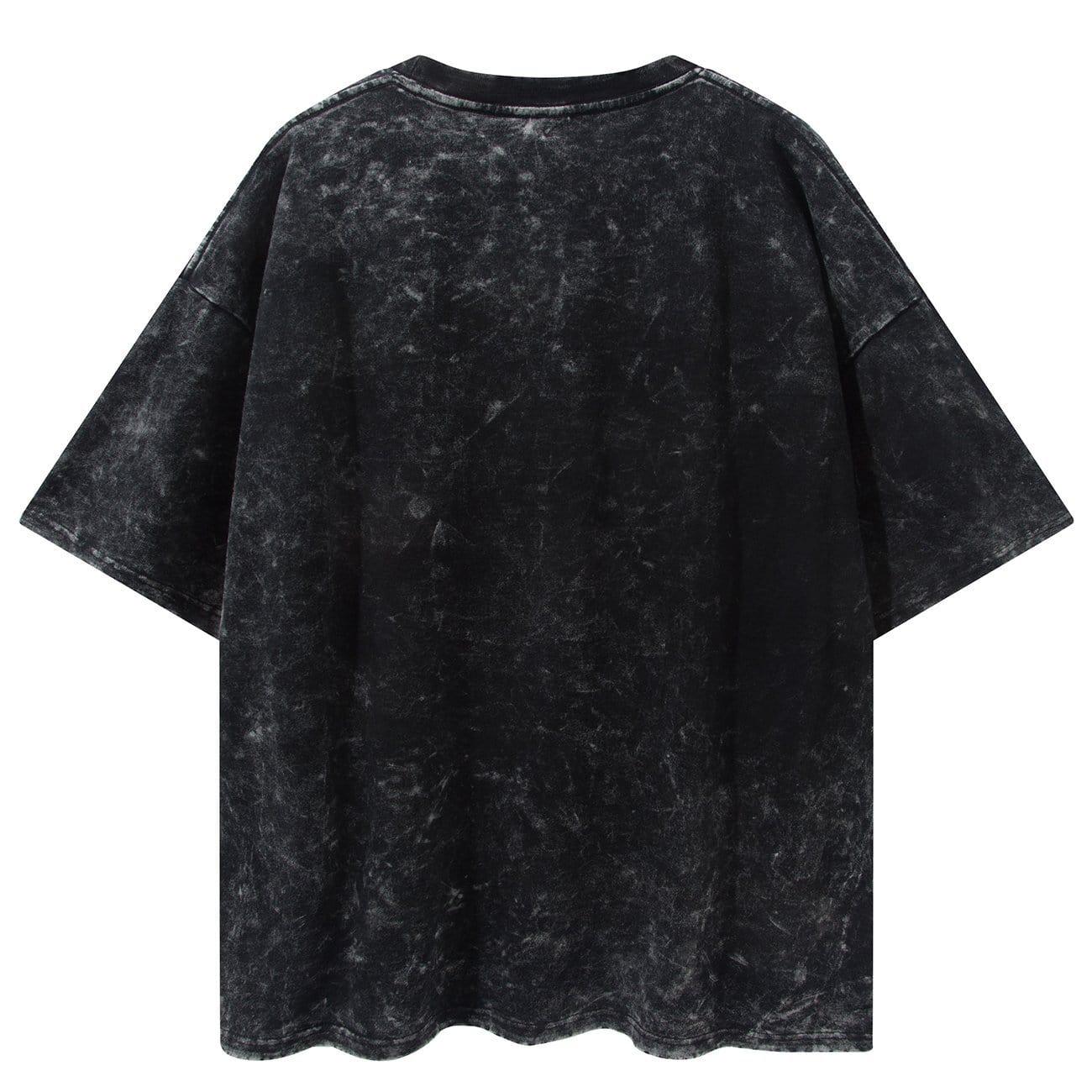 Tie Dye Abstract Character Washed Tee