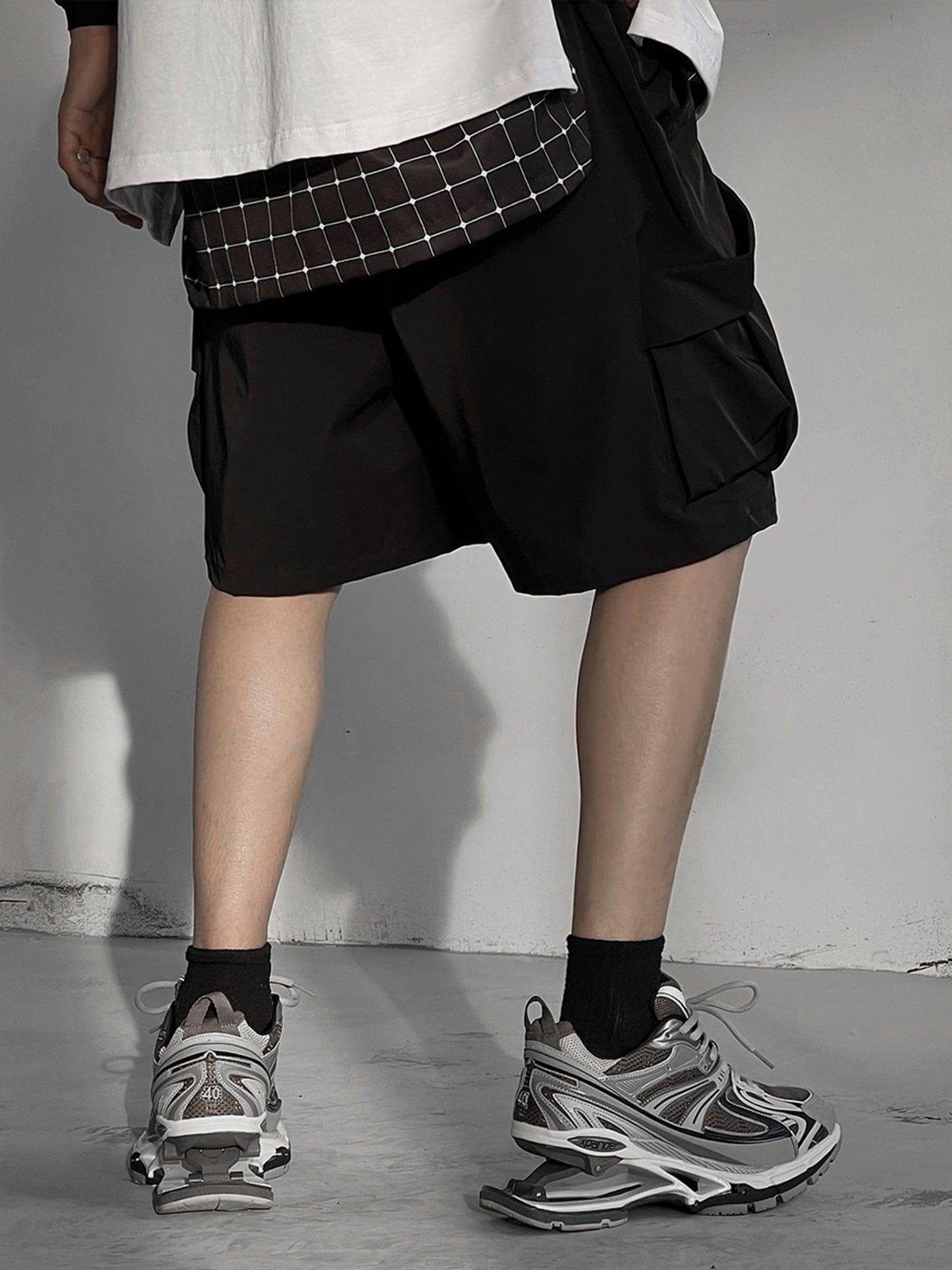 Dark Embroidery Cargo Shorts