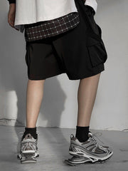 Dark Embroidery Cargo Shorts
