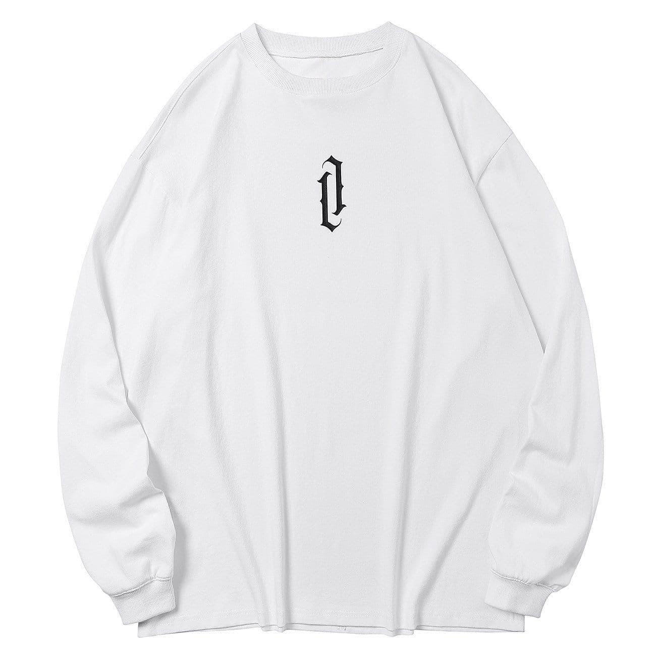 Solid Color Label Embroidery Sweatshirt
