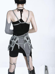Cyberpunk Hollow Vest Suit