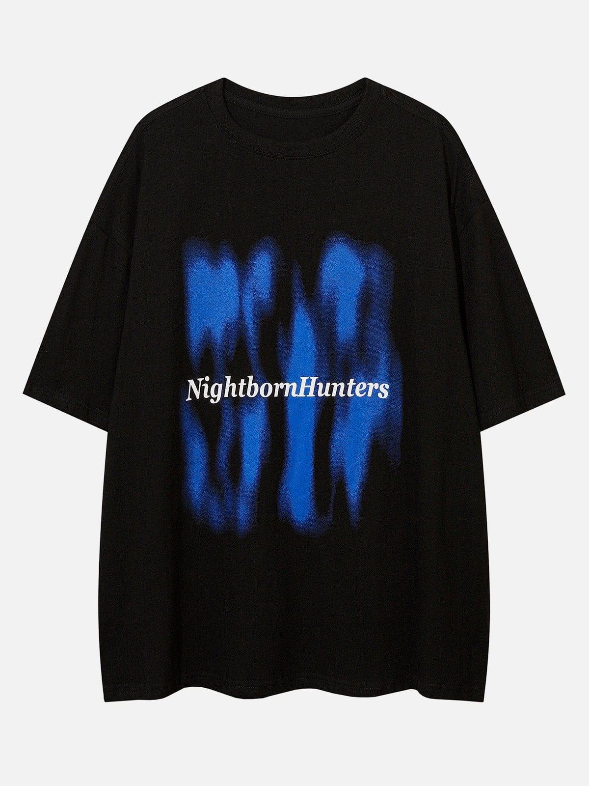 Blue Abstract Graphic Tee