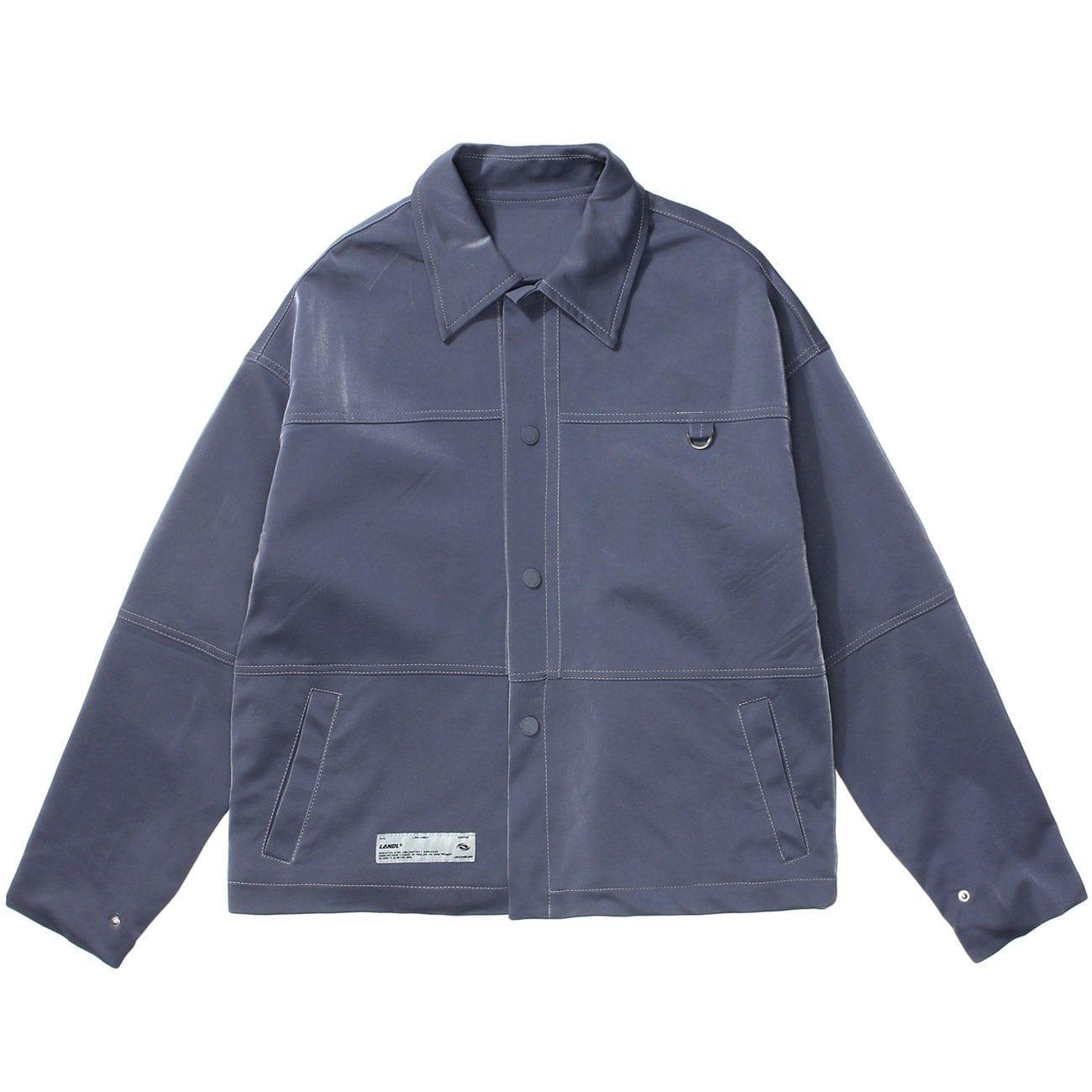 Solid Color Patchwork Jacket
