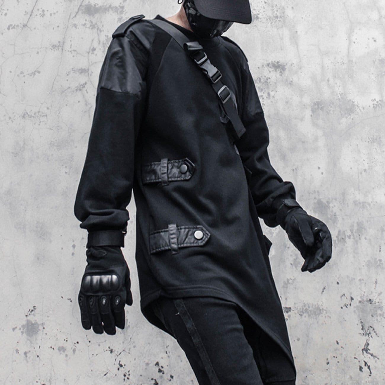 Dark Function Asymmetric Patchwork Sweatshirt