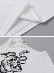 Skull Snake Print Vest