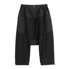 Multi Pockets Drawstring Calf Pants