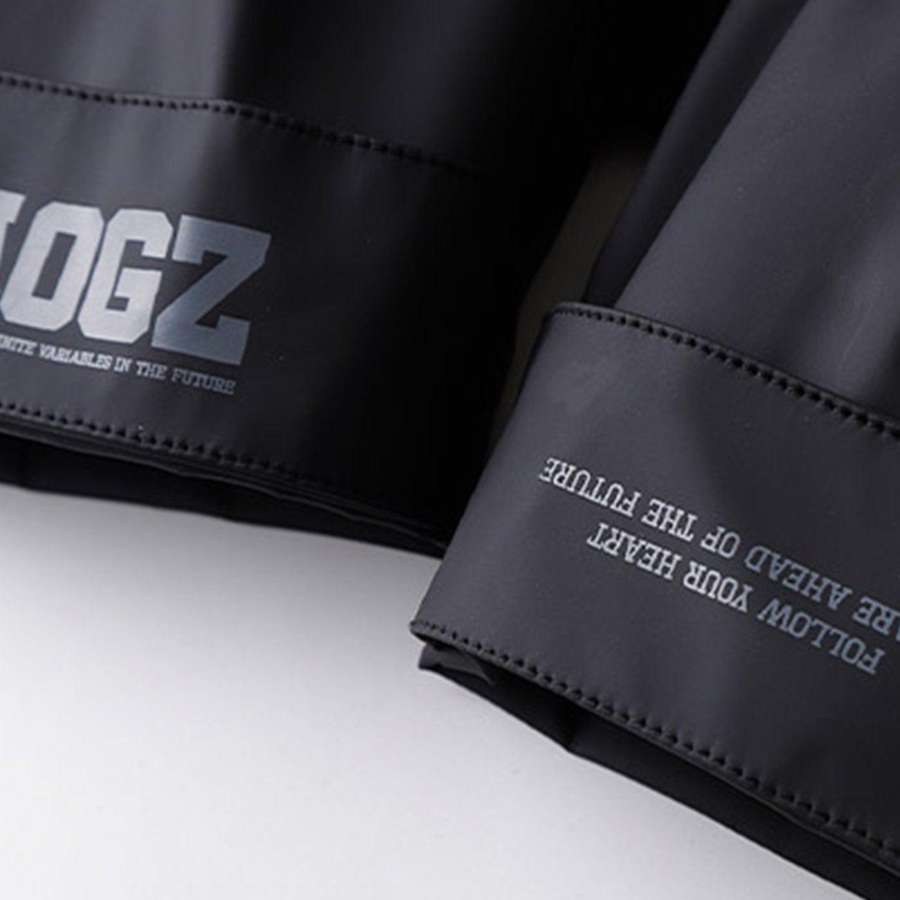 Half Zip Ninja Functional PU Hooded Jacket