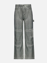 Multi Pockets Washed Jean