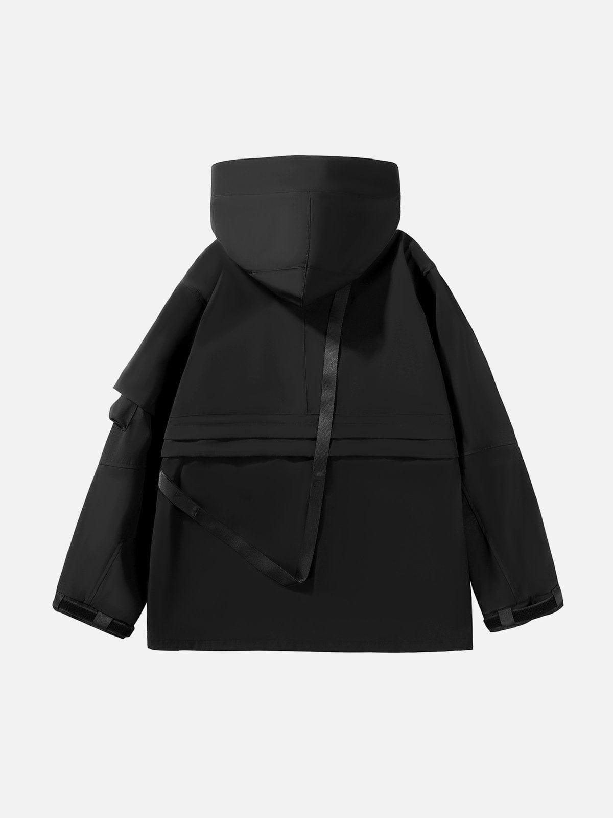 Detachable Patchwork Pocket Jacket